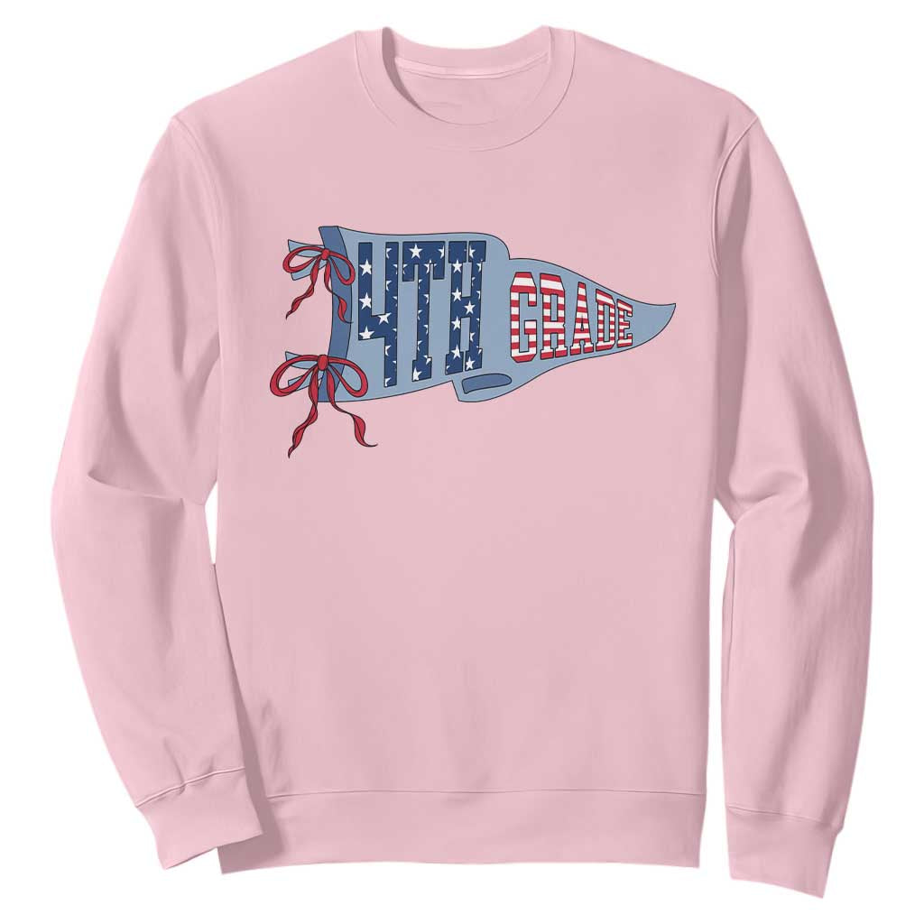 4th Grade Teacher Pennant US Flag Back to School Sweatshirt