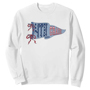 4th Grade Teacher Pennant US Flag Back to School Sweatshirt