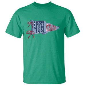 4th Grade Teacher Pennant US Flag Back to School T Shirt
