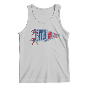 4th Grade Teacher Pennant US Flag Back to School Tank Top