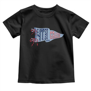 4th Grade Teacher Pennant US Flag Back to School Toddler T Shirt