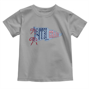 4th Grade Teacher Pennant US Flag Back to School Toddler T Shirt