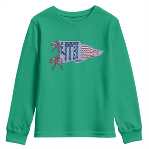 4th Grade Teacher Pennant US Flag Back to School Youth Sweatshirt