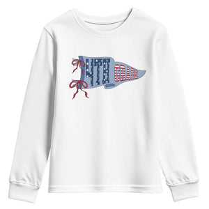 4th Grade Teacher Pennant US Flag Back to School Youth Sweatshirt