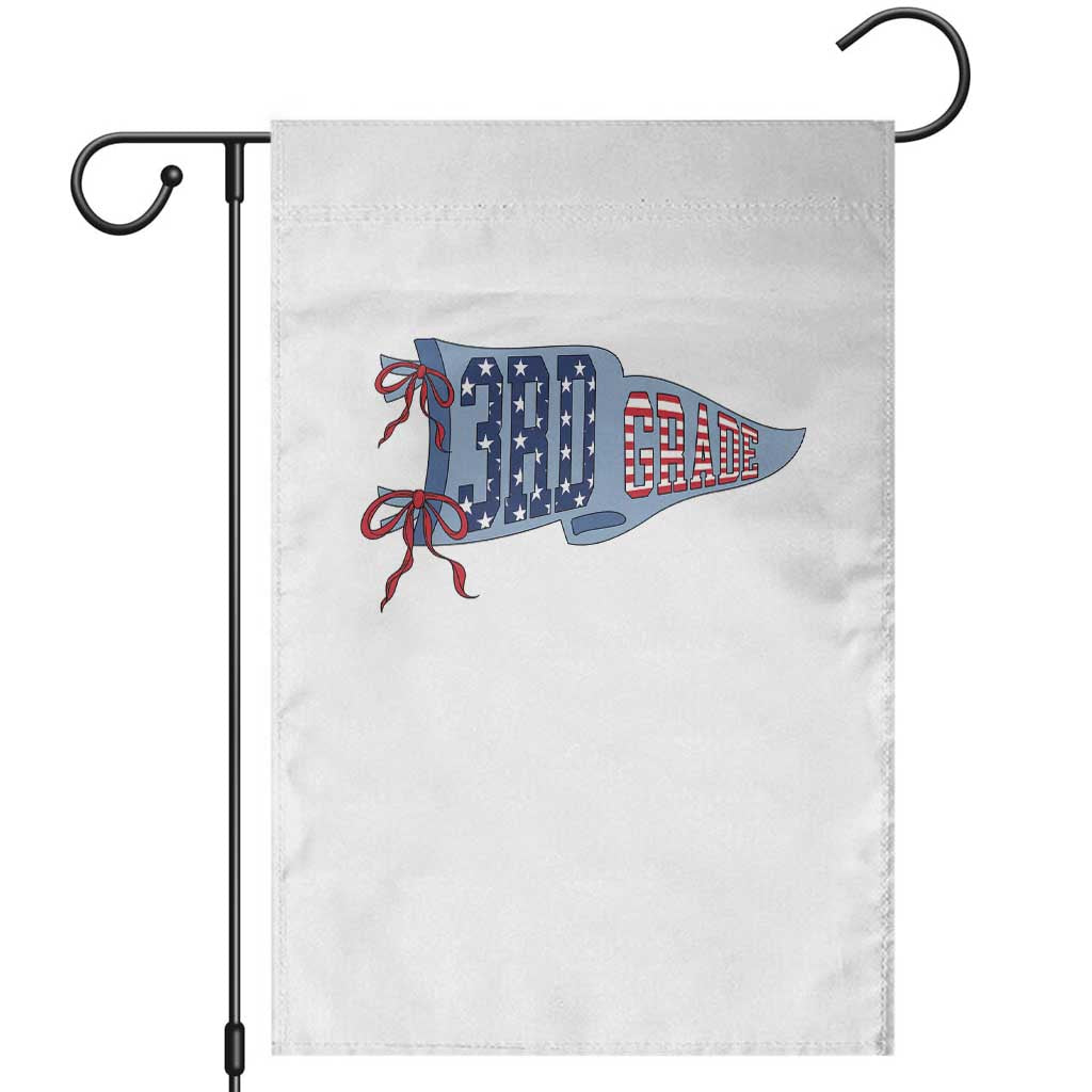 3rd Grade Teacher Pennant US Flag Back to School Garden Flag TS14 White Print Your Wear