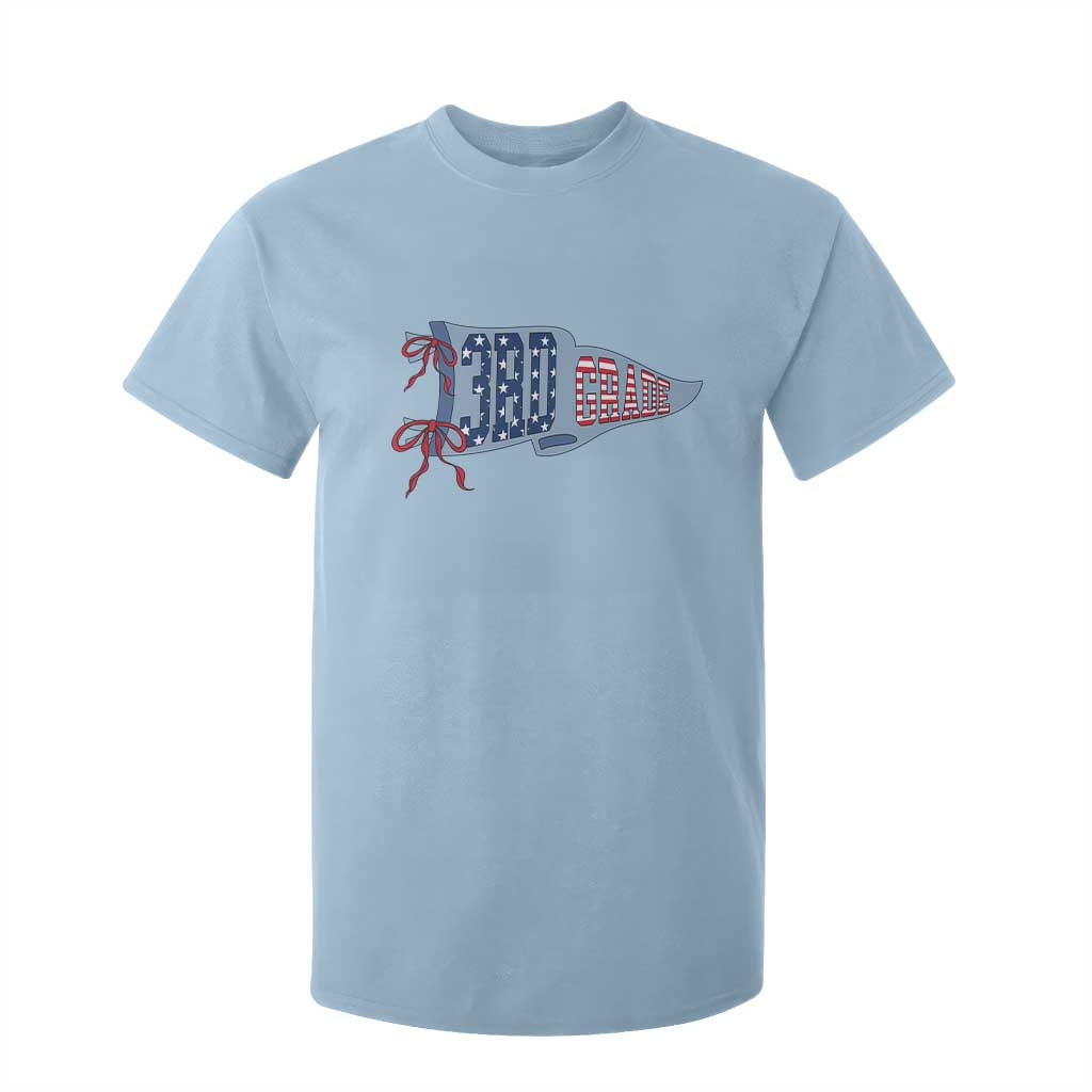 3rd Grade Teacher Pennant US Flag Back to School T Shirt For Kid