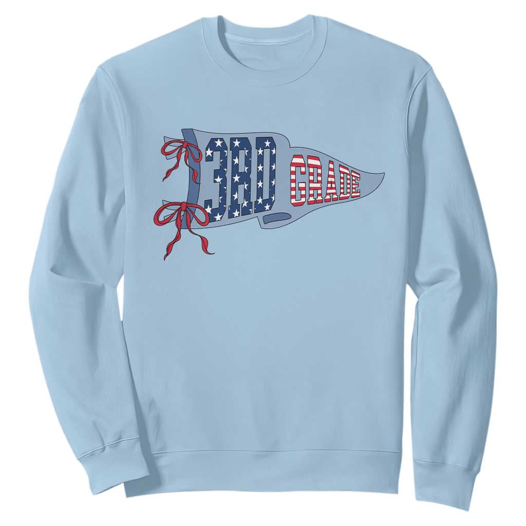 3rd Grade Teacher Pennant US Flag Back to School Sweatshirt