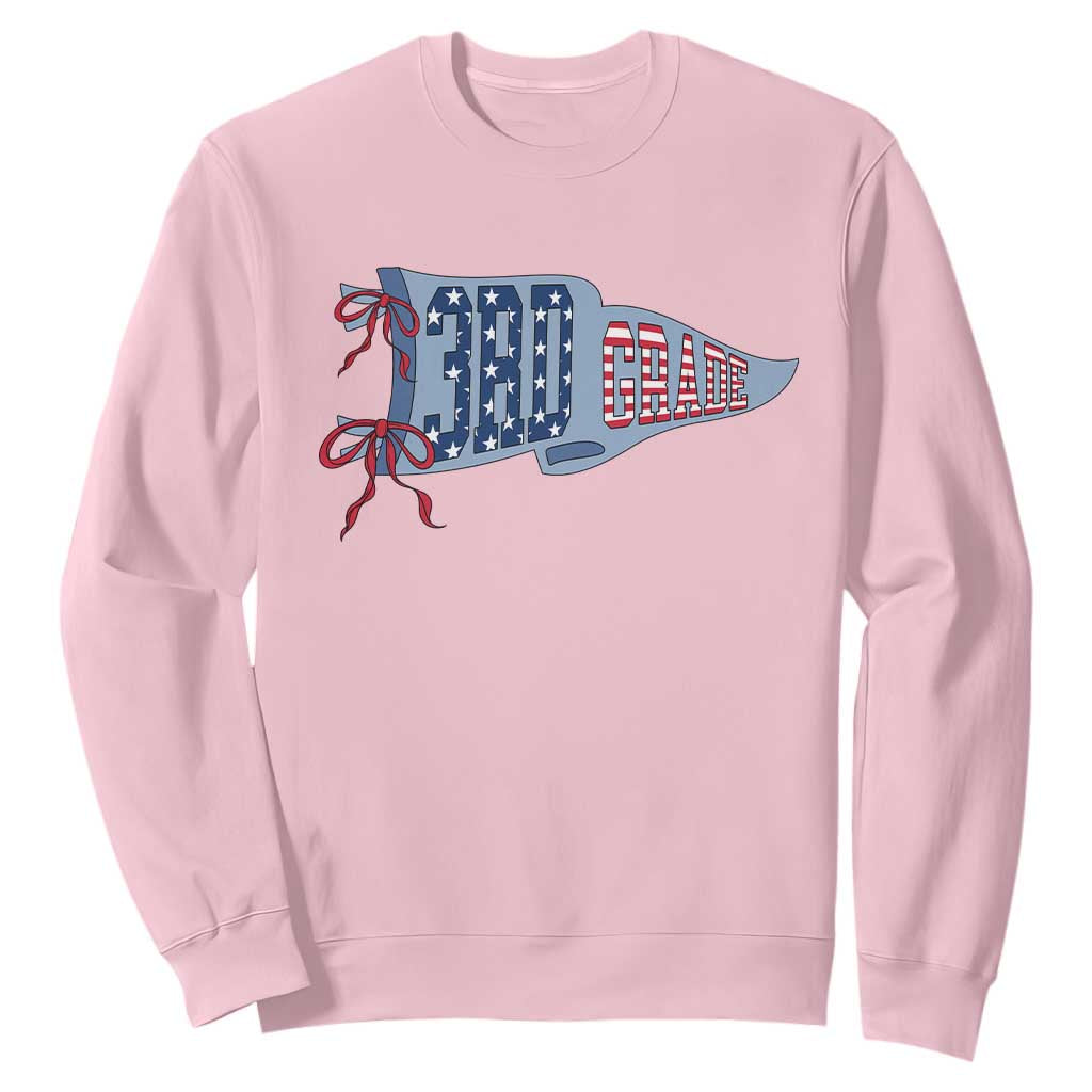 3rd Grade Teacher Pennant US Flag Back to School Sweatshirt
