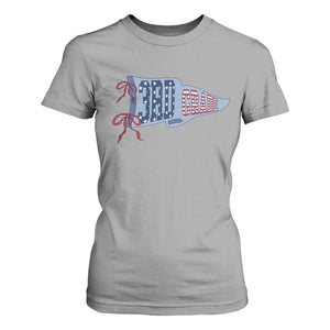 3rd Grade Teacher Pennant US Flag Back to School T Shirt For Women