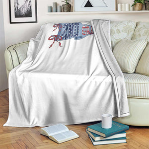2nd Grade Teacher Pennant US Flag Back to School Throw Blanket