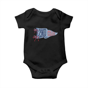 2nd Grade Teacher Pennant US Flag Back to School Baby Onesie
