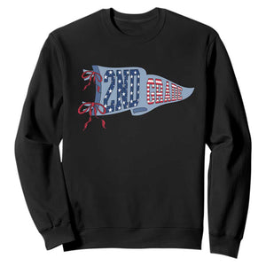 2nd Grade Teacher Pennant US Flag Back to School Sweatshirt