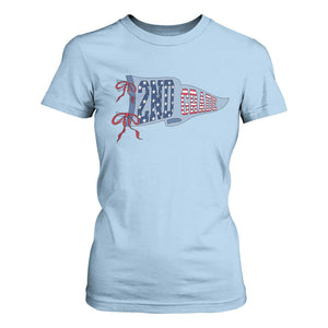 2nd Grade Teacher Pennant US Flag Back to School T Shirt For Women
