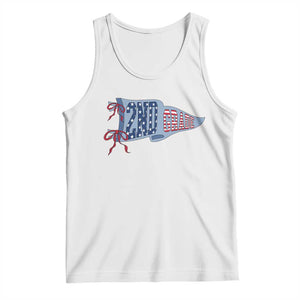 2nd Grade Teacher Pennant US Flag Back to School Tank Top