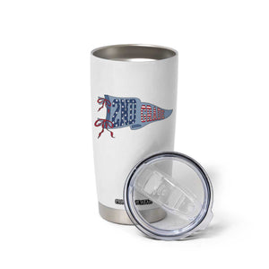 2nd Grade Teacher Pennant US Flag Back to School Tumbler Cup