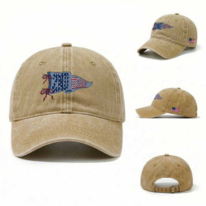 2nd Grade Teacher Pennant US Flag Back to School Washed Cotton Baseball Cap
