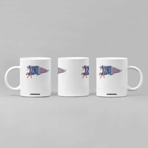2nd Grade Teacher Pennant US Flag Back to School Coffee Mug