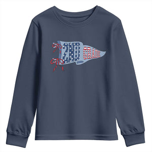 2nd Grade Teacher Pennant US Flag Back to School Youth Sweatshirt