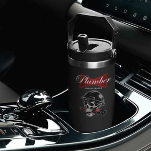 Plumber Plumbing Skull Flip Straw Tumbler King Of Trades TS14 Print Your Wear