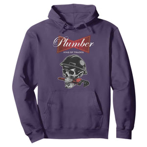 Plumber Plumbing Skull Hoodie King Of Trades TS14 Purple Print Your Wear