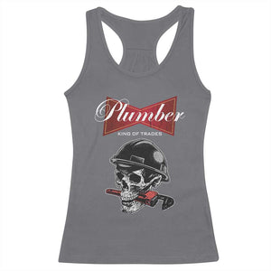 Plumber Plumbing Skull Racerback Tank Top King Of Trades TS14 Charcoal Print Your Wear
