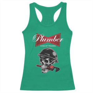 Plumber Plumbing Skull Racerback Tank Top King Of Trades TS14 Irish Green Print Your Wear