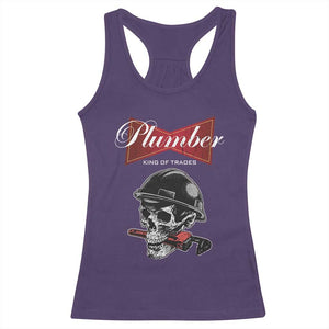Plumber Plumbing Skull Racerback Tank Top King Of Trades TS14 Purple Print Your Wear