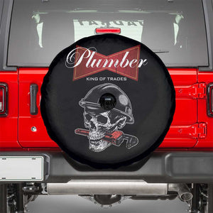 Plumber Plumbing Skull Spare Tire Cover King Of Trades TS14 Black Print Your Wear