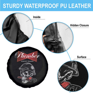 Plumber Plumbing Skull Spare Tire Cover King Of Trades TS14 Print Your Wear