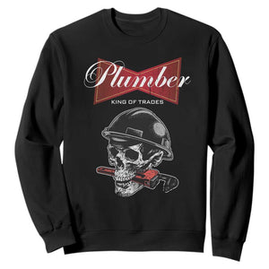 Plumber Plumbing Skull Sweatshirt King Of Trades TS14 Black Print Your Wear