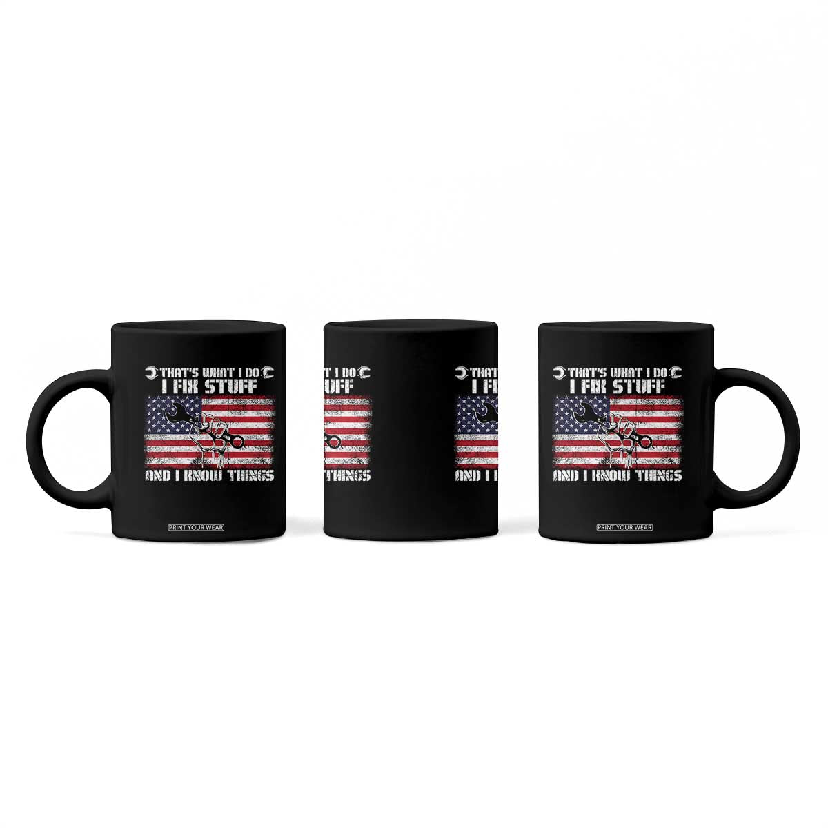Patriotic Mechanic American Flag Car Repairman Coffee Mug TS14 Print Your Wear