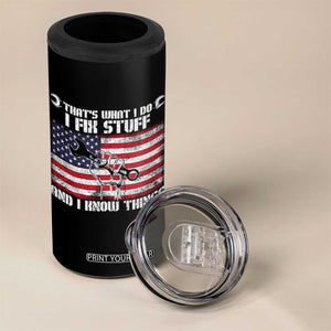 Patriotic Mechanic American Flag Car Repairman 4 in 1 Can Cooler Tumbler TS14 Print Your Wear