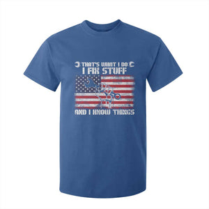 Patriotic Mechanic American Flag Car Repairman T Shirt For Kid TS14 Royal Blue Print Your Wear