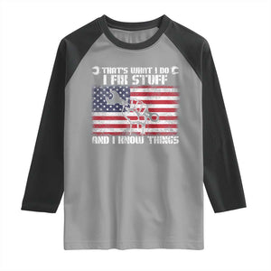 Patriotic Mechanic American Flag Car Repairman Raglan Shirt TS14 Sport Gray Black Print Your Wear