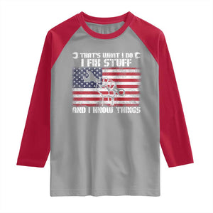 Patriotic Mechanic American Flag Car Repairman Raglan Shirt TS14 Sport Gray Red Print Your Wear