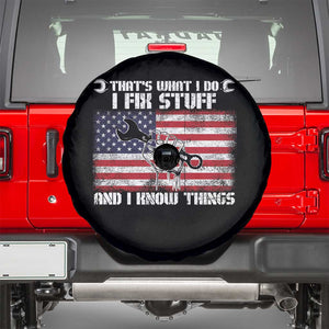 Patriotic Mechanic American Flag Car Repairman Spare Tire Cover TS14 Black Print Your Wear