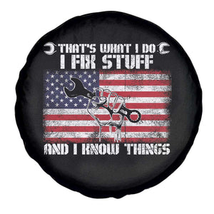 Patriotic Mechanic American Flag Car Repairman Spare Tire Cover TS14 Print Your Wear