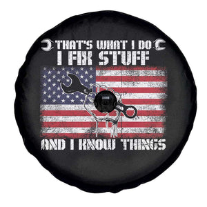 Patriotic Mechanic American Flag Car Repairman Spare Tire Cover TS14 Print Your Wear