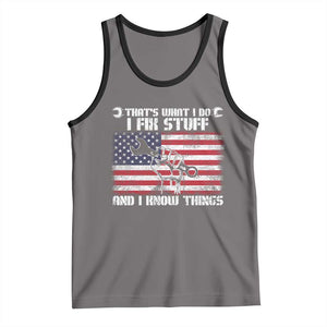 Patriotic Mechanic American Flag Car Repairman Tank Top TS14 Deep Heather Black Print Your Wear