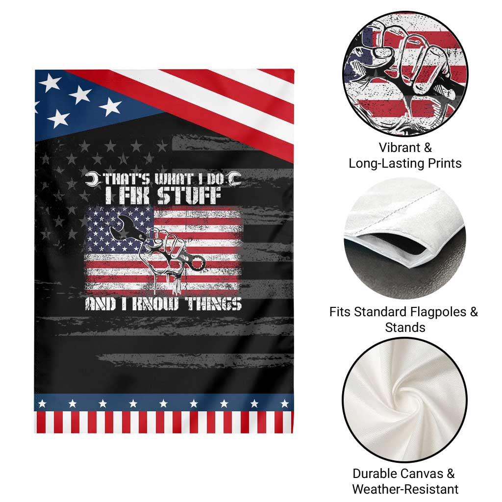 Patriotic Mechanic American Flag Car Repairman Garden Flag TS14 Print Your Wear