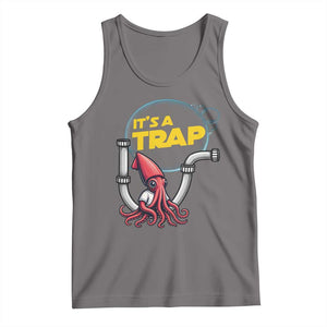 Funny Plumbing Plumber Tank Top It Is A Trap TS14 Deep Heather Print Your Wear