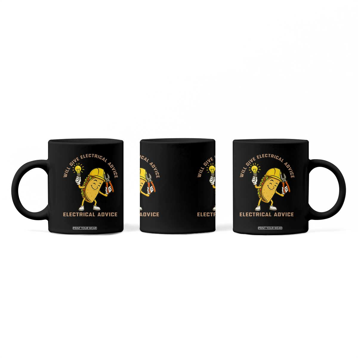 Funny Electrician Coffee Mug This Electrician Will Work For Tacos TS14 Print Your Wear