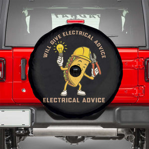 Funny Electrician Spare Tire Cover This Electrician Will Work For Tacos TS14 Black Print Your Wear