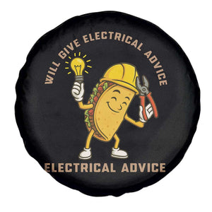 Funny Electrician Spare Tire Cover This Electrician Will Work For Tacos TS14 Print Your Wear