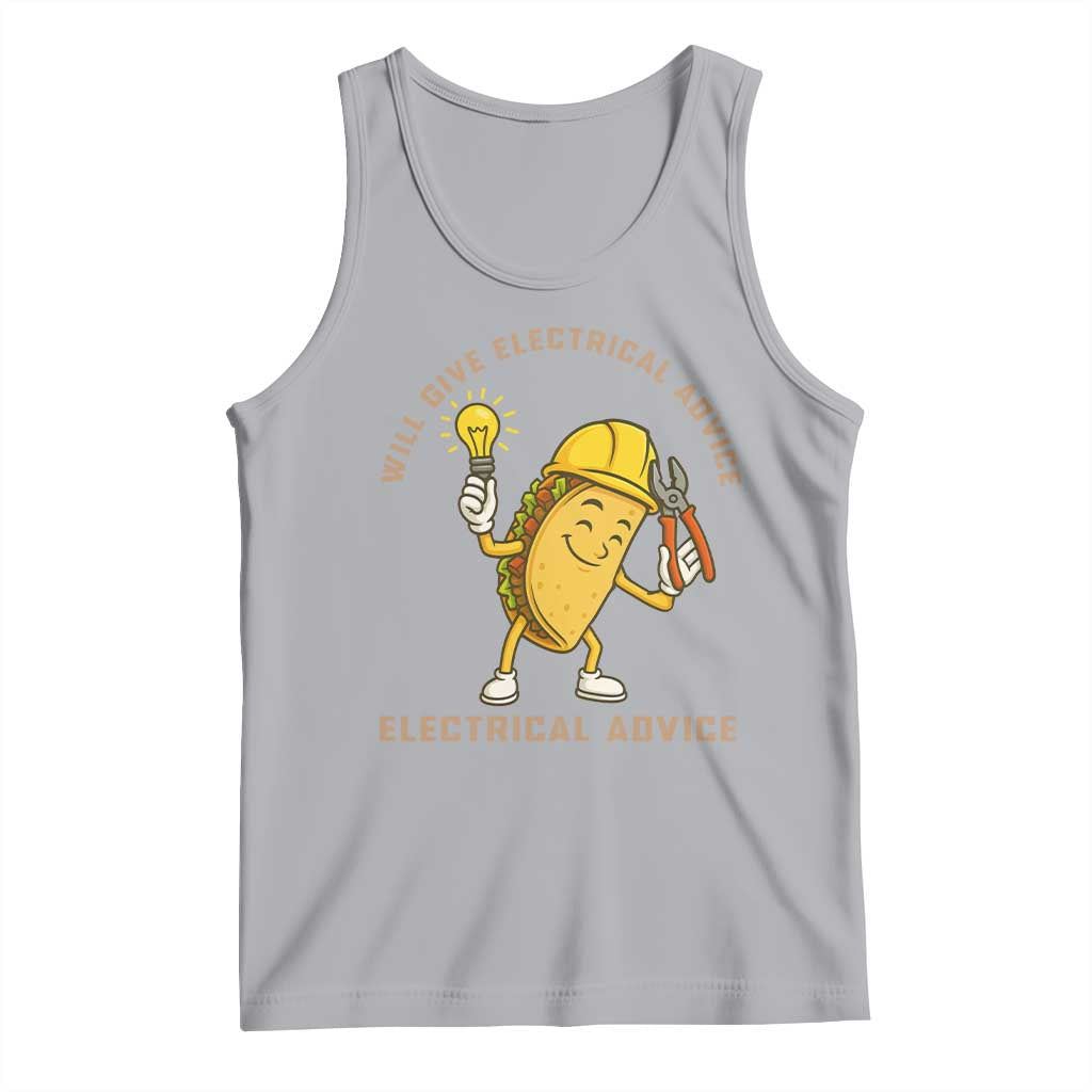 Funny Electrician Tank Top This Electrician Will Work For Tacos TS14 Athletic Heather Print Your Wear