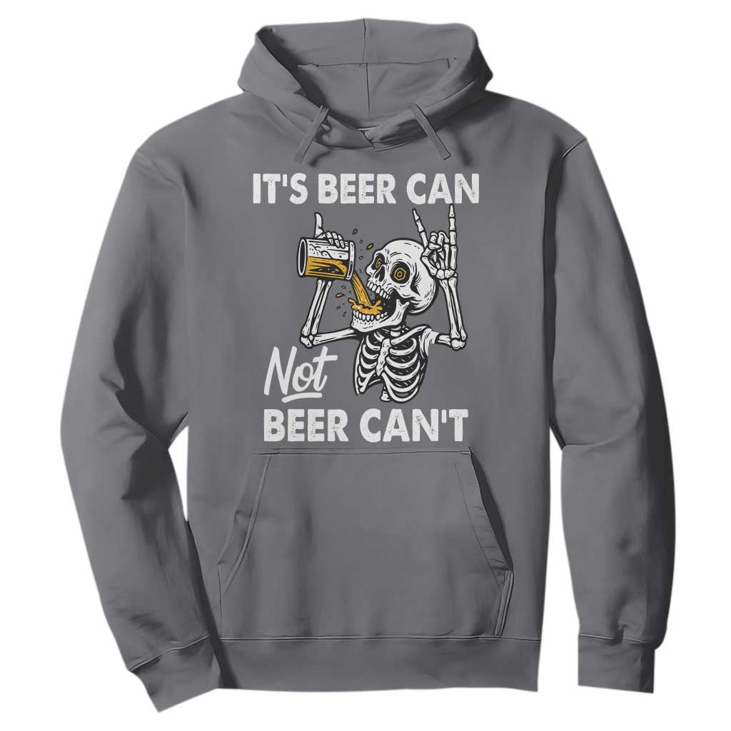 Funny Skeleton Beer Hoodie It Is Beer Can Not Beer Can Not TS14 Charcoal Print Your Wear