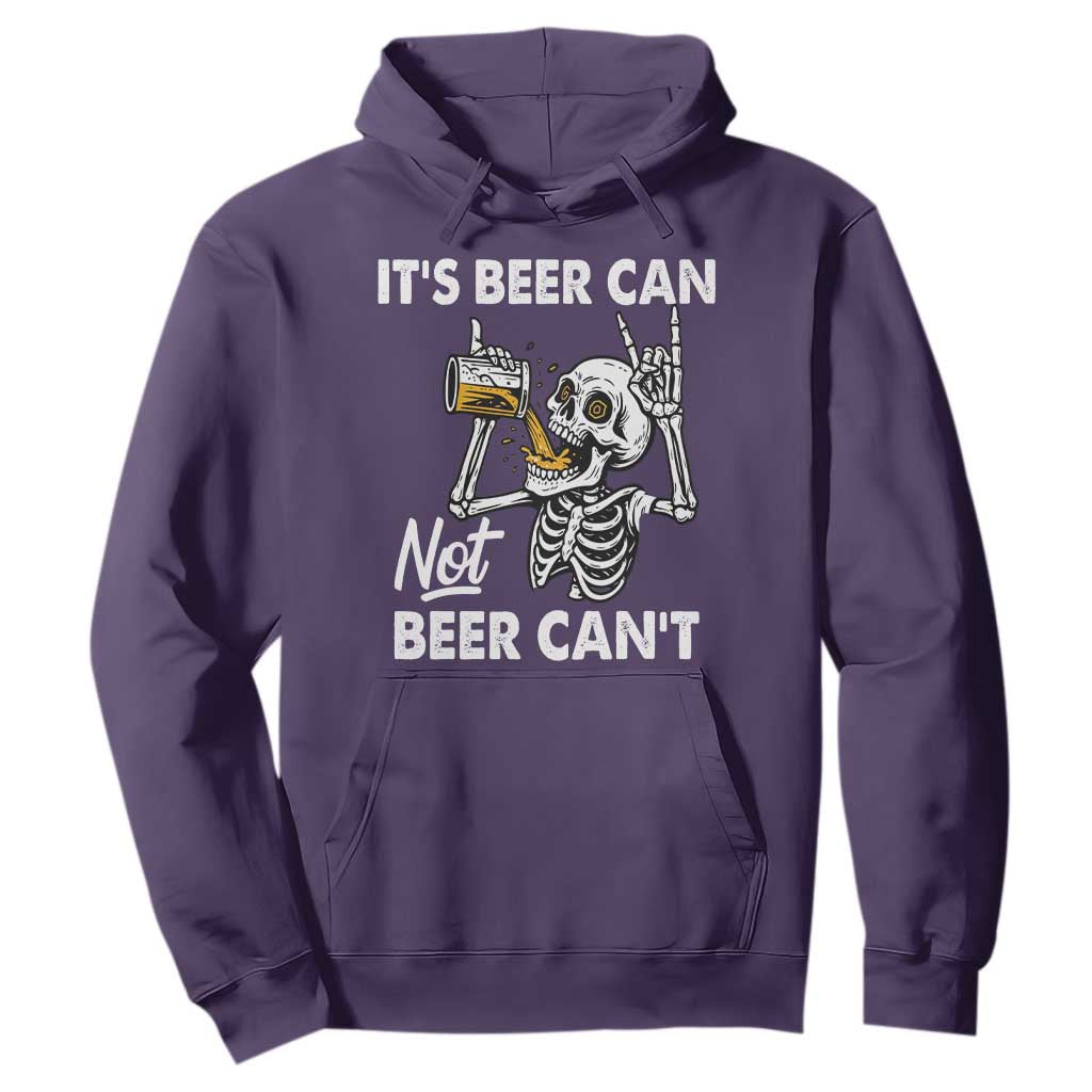 Funny Skeleton Beer Hoodie It Is Beer Can Not Beer Can Not TS14 Purple Print Your Wear