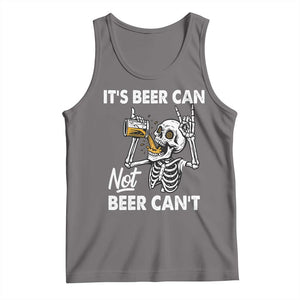 Funny Skeleton Beer Tank Top It Is Beer Can Not Beer Can Not TS14 Deep Heather Print Your Wear