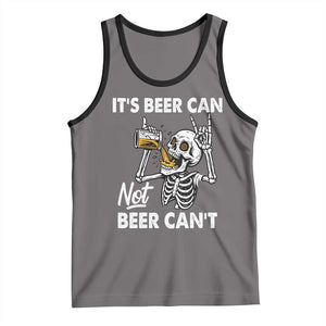 Funny Skeleton Beer Tank Top It Is Beer Can Not Beer Can Not TS14 Deep Heather Black Print Your Wear