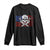 Skeleton Mechanic Long Sleeve Shirt American Flag Patriotic Car Repair TS14 Black Print Your Wear